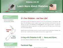 Tablet Screenshot of diabetesinfo.org.nz